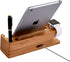 MOOZO Bamboo Wood Desktop Charging Dock Station Charger Holder for iPhone 16 15 14 13 12 11 Pro Max Apple Watch