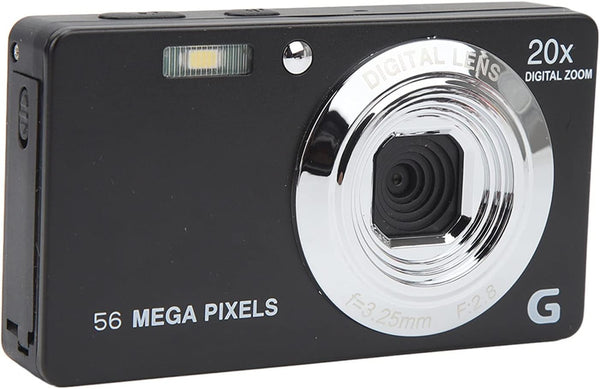 ciciglow 4K Digital Camera, 56MP 20x Digital Zoom Camera, 2.7 in Travel Camera,