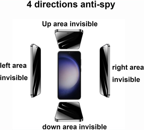2 Pack 360 Degree Privacy Screen Protector for Samsung Galaxy S23 Plus/S22 Plus, Anti-Spy Soft Film 6.6 inch