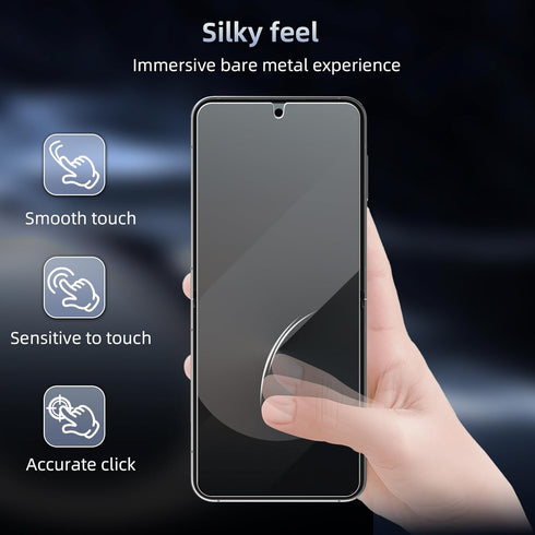 2+2 Packs Privacy Anti-Peep Front Film for Samsung Galaxy Z Flip 6 5G, Tempered Glass Anti-Spy and Anti-Scratch