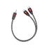 1ft RCA 1 Male to 2 Female Audio Speaker Y Adapter Splitter Cable (2 Pack)