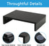 14.2 inch (Black-14.2 inch) TEAMIX Monitor Stand Riser, Wood Monitor Riser with Storage for Desk Small Monitor Stand