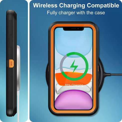 iPhone 11 Case with Built-in Screen Protector, Heavy Duty Drop Protection, Rugged Shockproof Tough Cover