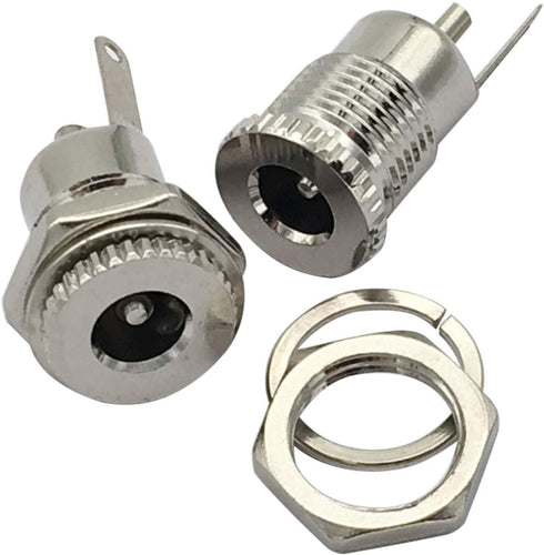 5 Pack 5.5mm x 2.1mm Female Socket Panel Mount Connector, DC-099 Power Supply Jack Terminal Plug Adapter