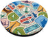 Travel Stamps Visa Vacation Seamless Pattern PopSockets Grip and Stand for Phones and Tablets