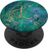 PopSockets PopGrip: Swappable Grip for Phones & Tablets - Monogram Initial L Peacock Feather Teal