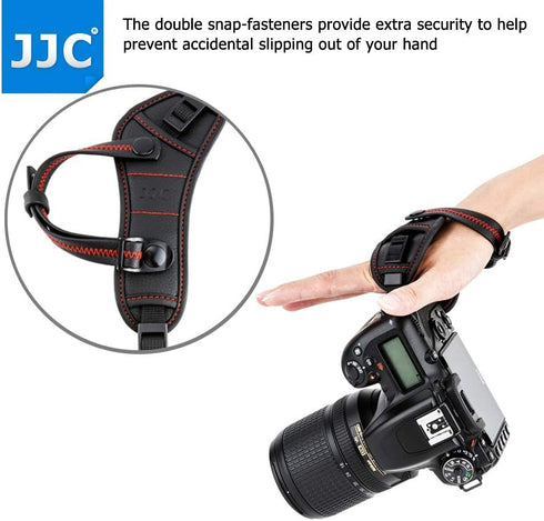 JJC DSLR Camera Hand Strap Grip Wrist Strap with Standing U Plate for Canon EOS 90D, 80D, 77D, 70D, 60D, 50D, 1D, 1Dx,