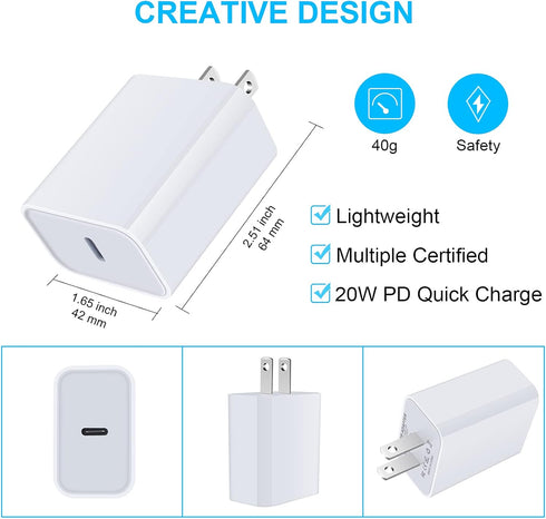 Pixel 8a Fast Charger, Fast Charging Pixel Phone Charger for Google Pixel 8 Pro, 7 Pro, 7a, 6, 6a, 6 Pro, 5, 4XL, 20W
