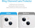 Xfilm Bling Diamond iPhone 13/13 Mini, HD Clear Tempered Glass Camera Lens Protection Cover, Scratch Proof