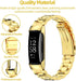 MIJOBS Stainless Steel Strap for Fitbit Inspire 2, Waterproof Metal Band Replacement for Women Men