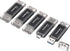Vansuny 5 Pack 128GB USB C Flash Drive 2 in 1 OTG USB 3.0 + USB C Memory Stick with Keychain for Android, PC, MacBook