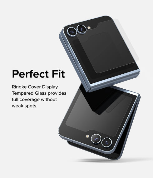Ringke Cover Display Glass for Samsung Galaxy Z Flip 6 - Shatterproof Coverage, Tempered Glass Screen Protector