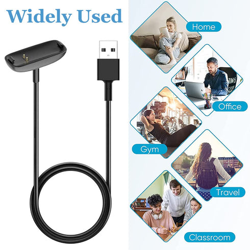 Threeeggs 2 Pack USB Charger Dock Cord for Fitbit Inspire 2, 3.3 ft / 100cm Charging Cable