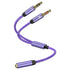 Headset and Microphone Splitter Cable for PC, Braided 3.5mm Female to 2