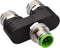 M12 5 Pin Aviation Wire Connector Male to Female Y Connector, Lonlonty 12mm Industrial Circular Waterproof IP67