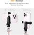 K&F Concept Phone Tripod Mount, Universal Smartphone Adapter with 2 Cold Shoe Mounts for Horizontal and Vertical