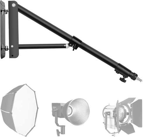 EMART Adjustable Ring Light Wall Mount Boom Arm, 51 in/130cm Overhead Light Stand for Camera, Photography Lighting