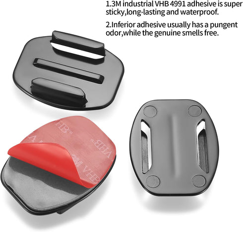 Fulushouxi 18 Set Helmet Adhesive Sticky Mount, Compatible with GoPro Hero 10/9/8/7, Action Camera