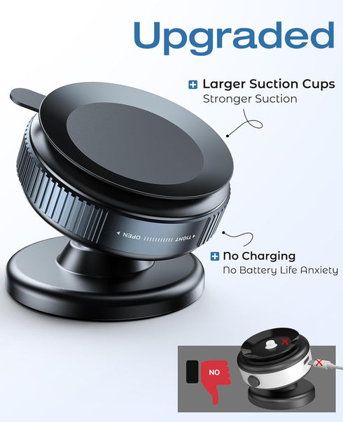 NIYEVN Car,360Adjustable Suction Cup Phone Mount,Magnetic Phone Holder for Vacuum Suction Phone Mount
