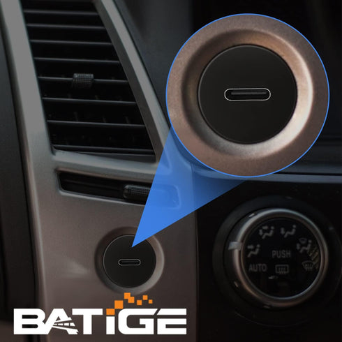 BATIGE Small USB 3.0 Male to Type C 3.0 Female Car Flush Mount Cable, 3ft Panel Mount Extension for Car Truck