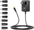 Basicvolt 5V 2A AC Adapter, Versatile Power Supply Wall Charger with 8 Tips for Camera, BT Speaker, GPS, USB Hub, TV Box