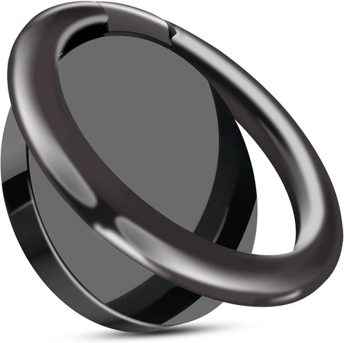 Smooth Alloy Phone Ring Grip Holder, 360 Rotation Finger Ring Kickstand for iPhone, iPad, Samsung, All Smartphones