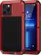 Lanhiem Metal Case for iPhone 13 Pro Max, Heavy Duty Shockproof Tough Rugged Case with Glass Screen Protector