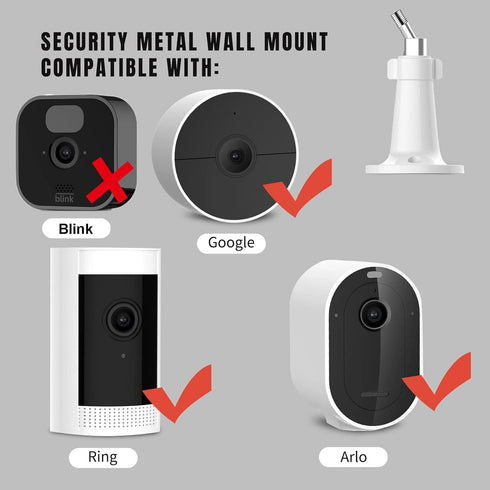 3 Pack Security Camera Wall Mount - Adjustable Indoor/Outdoor Mounting Bracket for Arlo Pro, Pro 2, Ultra, Pro 3,