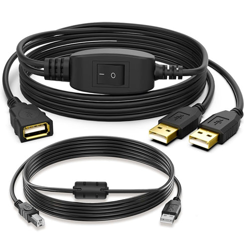 Herfair Printer Splitter for Two Computers USB A Splitter 1 in 2