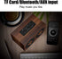 Retro Wooden Bluetooth Speaker - Combination Wireless Dual Loudspeakers, 3D Surround Speaker, Dual 5W Speakers, Redwood