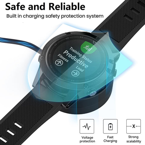 Charger for Garmin Fenix 5/5S/5X, Fenix 6/6S/6X, Fenix 7/7S/7X, Fenix 8 Charging Dock Station with 1m USB Cable