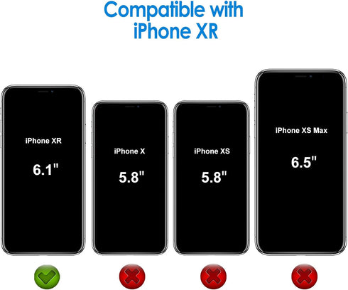 JETech Case for iPhone XR 6.1-Inch - Non-Yellowing Shockproof Phone Bumper Cover, Anti-Scratch Clear Back (Black)