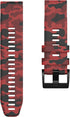 ANCOOL Compatible Fenix 7X Bands, 26mm Silicone Replacement Watchbands for Fenix 5X/5X Plus/6X/6X Pro (Camouflage Red)
