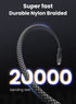 Fasgear 240W USB C to USB C Cable 10ft, PD 3.1 USB 2.0 Type C 5A Fast Charging Charger Cable, Right Angle Nylon Braided