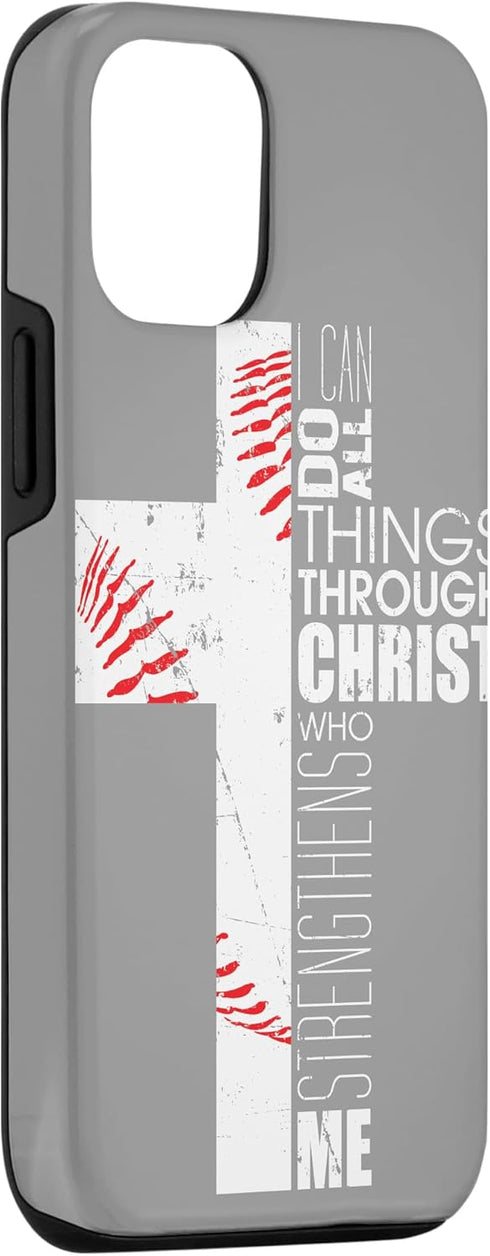 iPhone 14 Christian Bible Verse Case for Baseball Players - Perfect Gifts for Fans!