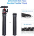 ULANZI Camera Tripod, Mini Flexible Stand with Hidden Phone Holder, 1/4'' Screw for Universal Cameras