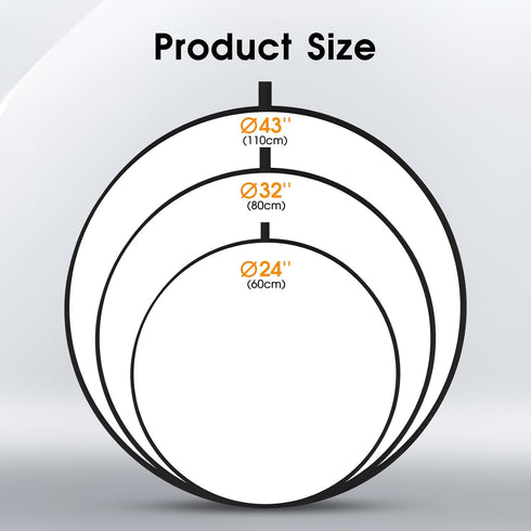 Kalofaye 5-in-1 32 Inch/80 cm (32'' (80cm)) Light Reflector Photography Diffuser Collapsible Portable with BagGold