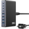 200W USB C Charger Block, GaN III 8-Ports Charging Station Hub + PD 65W Laptop Charger for MacBook, iPhone 16/15, Black