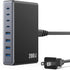 200W USB C Charger Block, GaN III 8-Ports Charging Station Hub + PD 65W Laptop Charger for MacBook, iPhone 16/15, Black