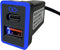 Car Charger PD QC3.0 Fast Charge Type C USB Port Socket with LED Light Show for Toyota (Blue-1.3x0.9inch)