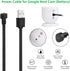 wochel Power Adapter for Google Nest Cam Outdoor/Indoor, 6.5ft Weatherproof Charger Cable for Continuous Power
