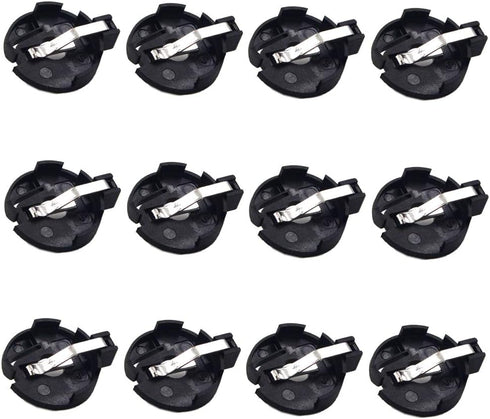 LampVPath (Pack of 12 CR2032 2025 2015 Battery Holder, Coin Cell Button Socket