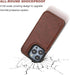 iPhone 15 Pro Wallet Case with Card Holder, PU Leather Kickstand, Double Magnetic Clasp, Durable Shockproof Cover, 6.1