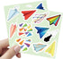 Mekycro 50 Pack Paper Airplane Vinyl Stickers PCS, Retro Aesthetic Waterproof Die-Cut Colorful Paper Plane Sticker