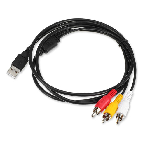 Zelphvt USB to RCA Cable 5ft USB Male to RCA Male Stereo Audio