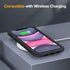 Miracase Glass Series for iPhone 11 Case, Upgraded Full-Body Rugged Bumper Case with Tempered Glass Protector, Black