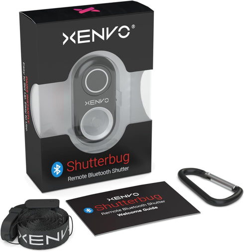 Xenvo Shutterbug - Camera Shutter Remote Control - Bluetooth Wireless Selfie Button Clicker - Compatible with iPhone