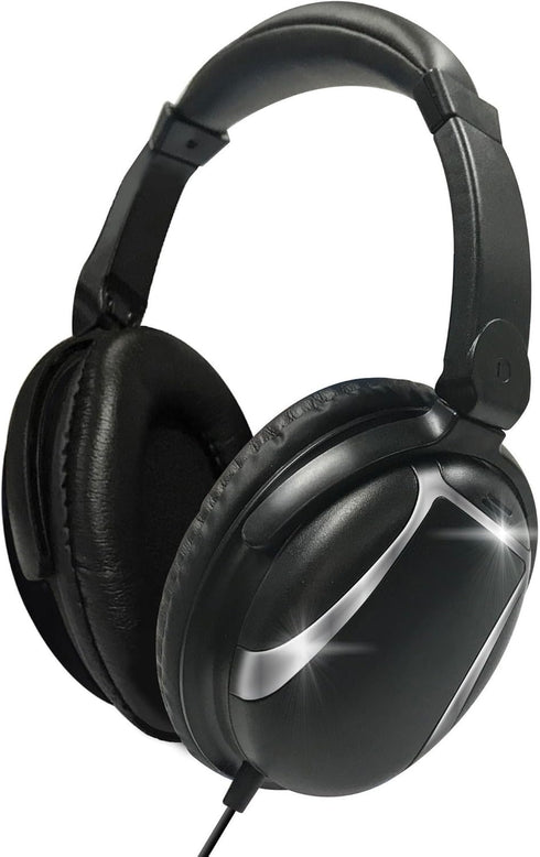 Maxell Bass 13 Headphones - Stereo - Wired - Over-The-Head - Binaural - Circumaural - Black