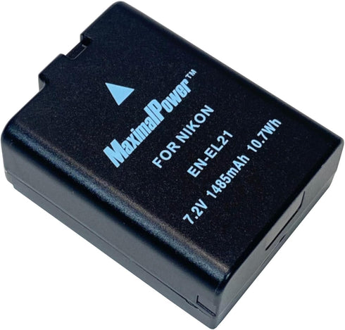 MaximalPower Replacement Battery for Nikon EN-EL21 - 1485 Lithium-ion Battery Compatible with Nikon 1 V2 (Black)