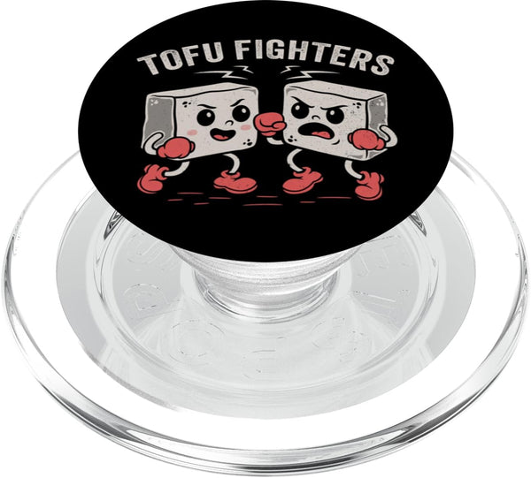 Nemons Goth Clothing Tofu Fighters - Funny Vegan Pun - Plant-Based Music Humor PopSockets PopGrip